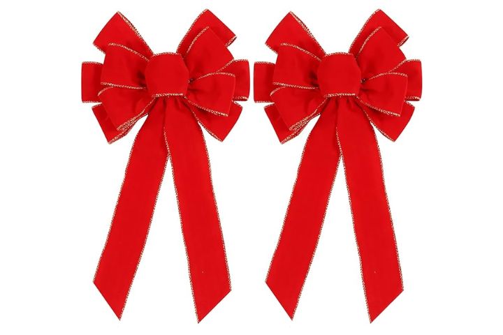 Amazon red Christmas bows