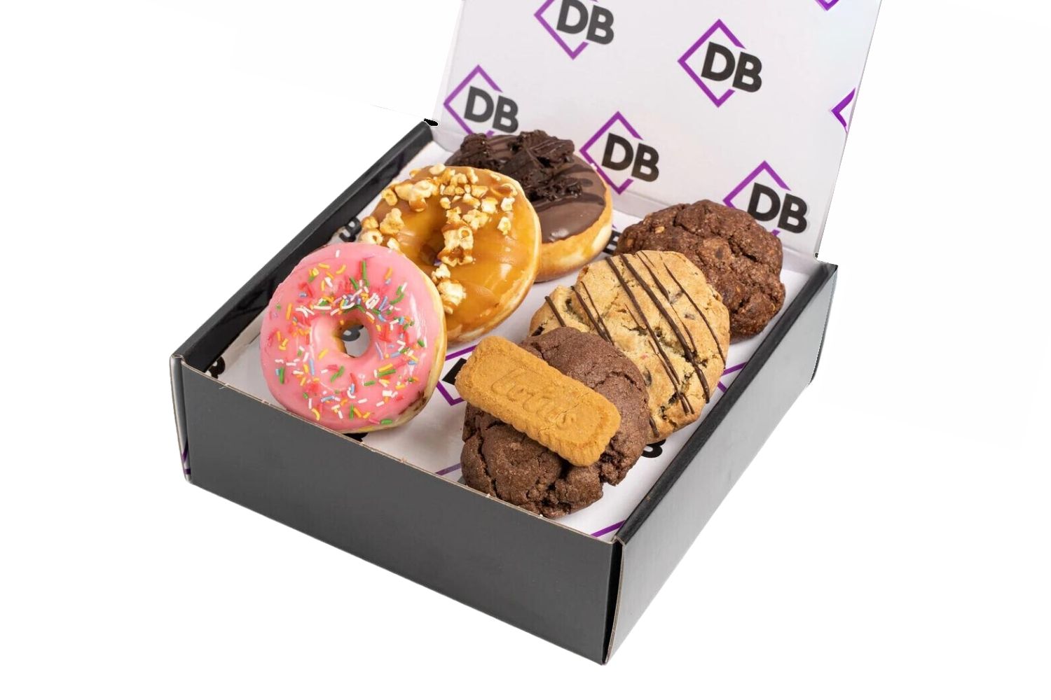 Dessert boxes vegan cookies and doughnuts