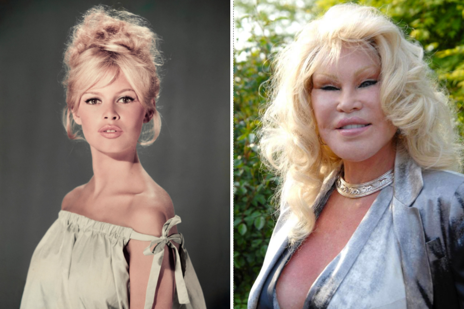 Jocelyn claims to often be compared to Brigitte Bardot (pictured left)