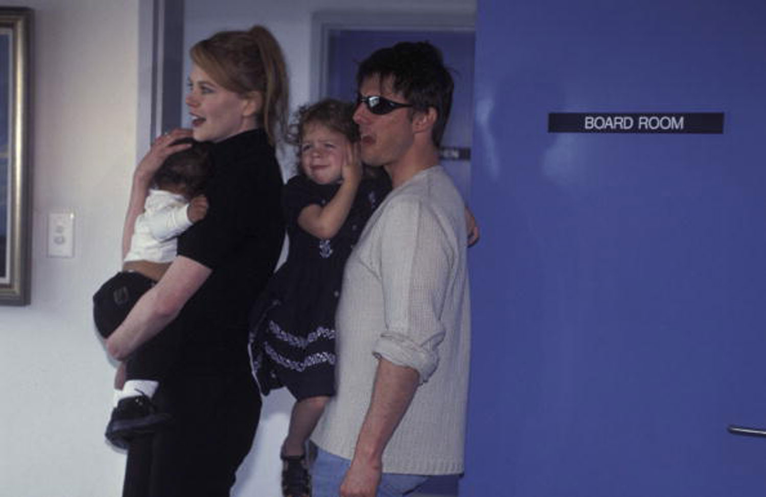 Tom Cruise, picture in 1993, with Nicole Kidman and adopted children Connor and Isabella