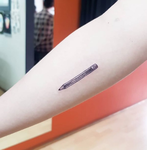 Pencil tattoo