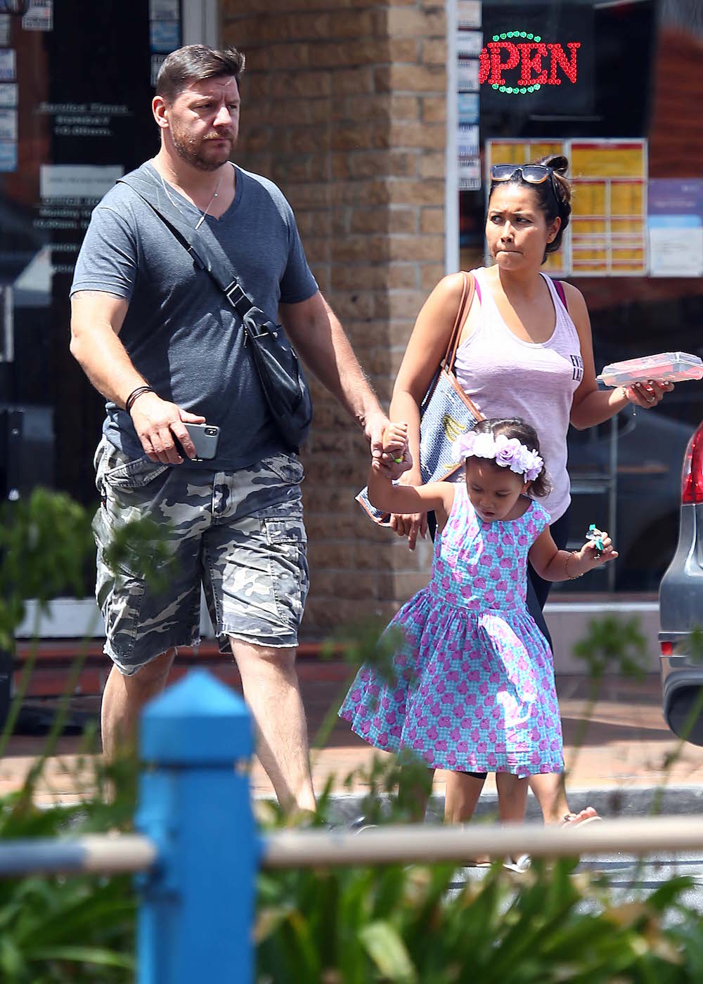 Manu Feildel with family in Sydney February 16
