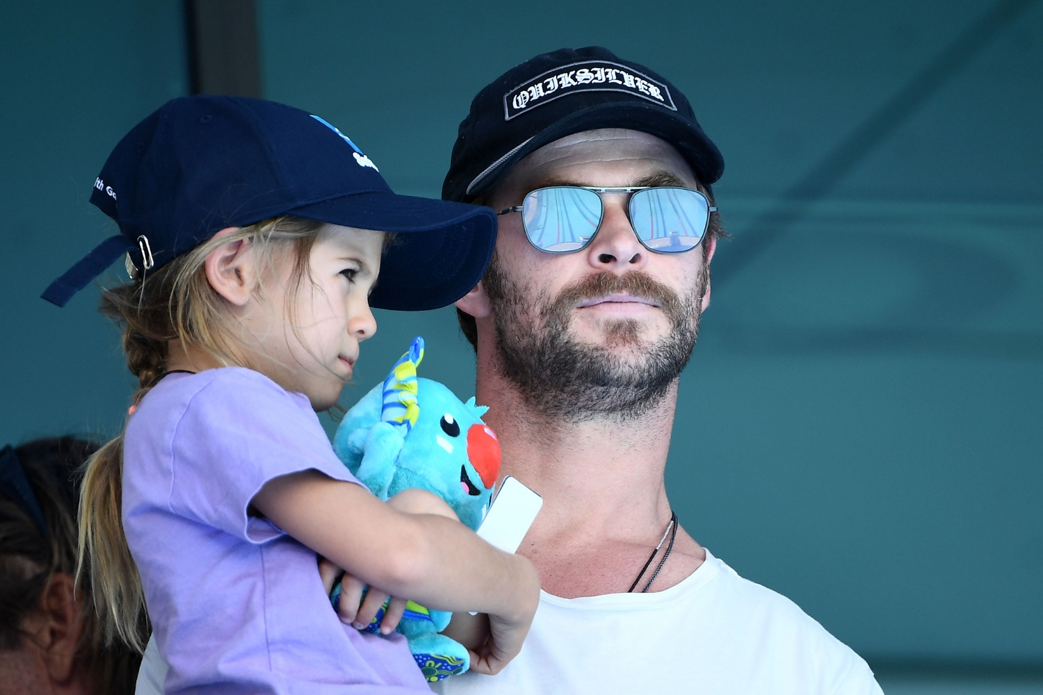 Chris Hemsworth and his daughter India.