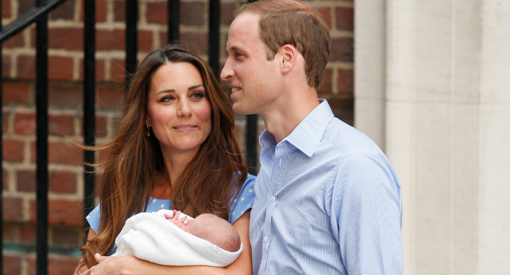 The Duchess of Cambridge, with newborn Prince George and the Duke of Cambridge, had a natural birth with her children