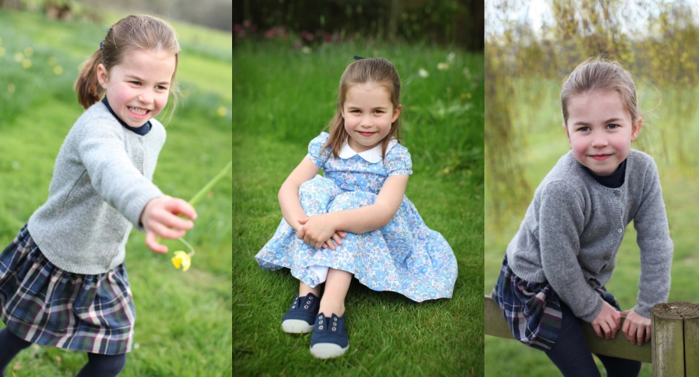 Kensington Palace released these three images to mark Princess Charlotte's fourth birthday