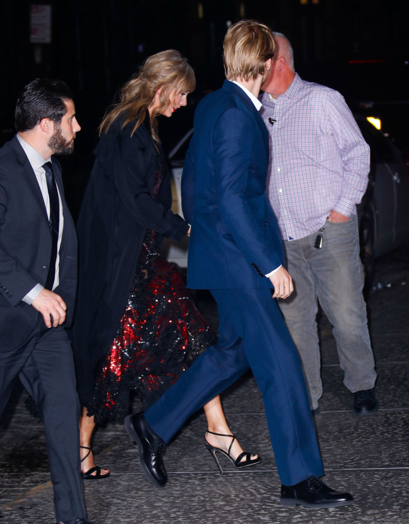 Taylor Swift and Joe Alwyn holding hands on their way home in the streets of New York City