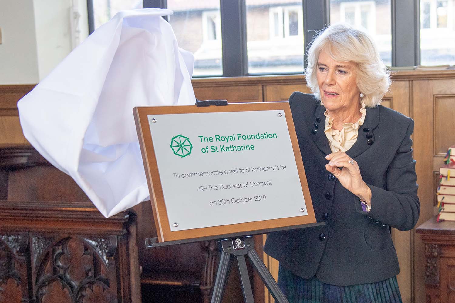 Camilla, Duchess of Cornwall pays a visit to the Royal Foundation of St Katharine