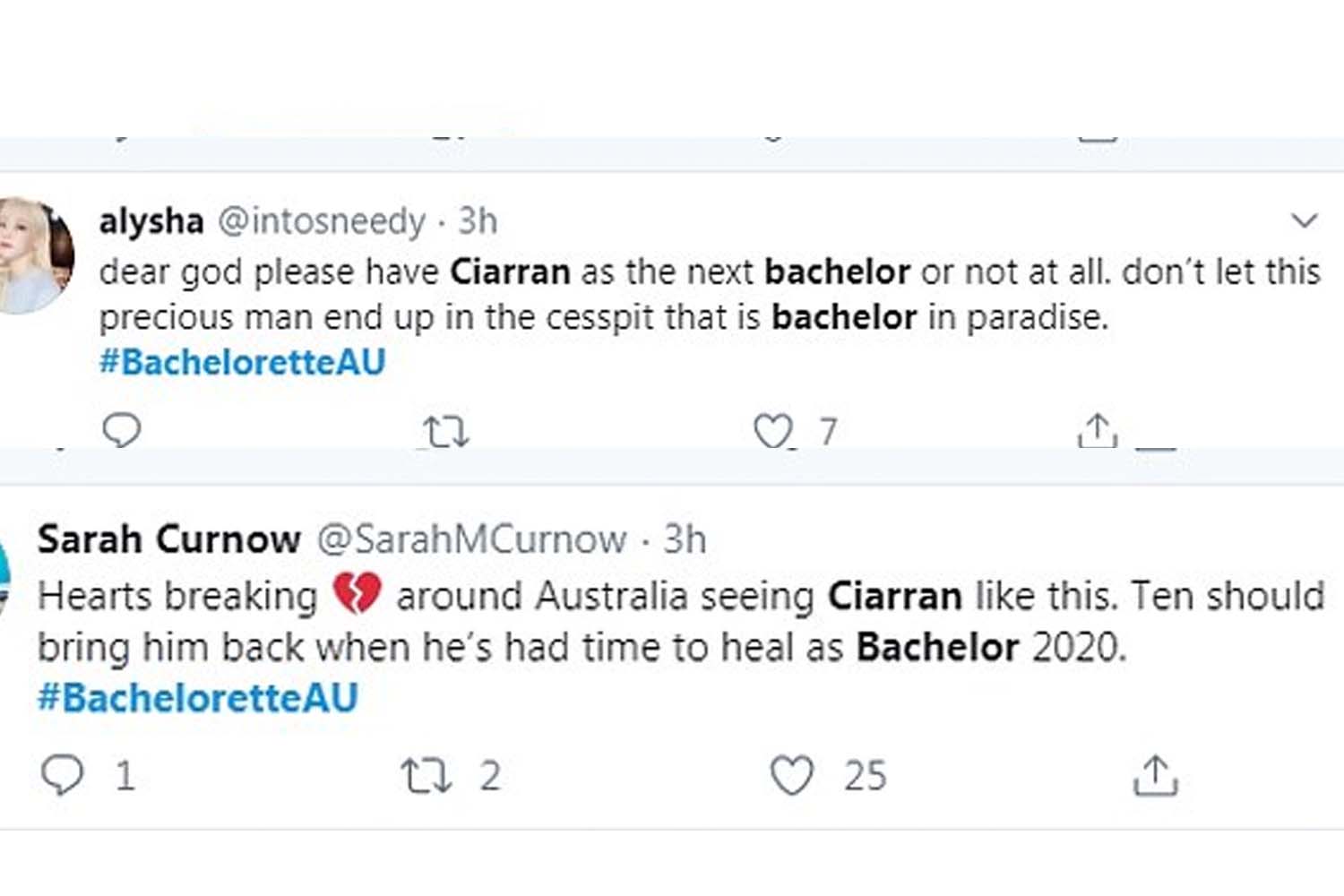 Fans of The Bachelorette want Ciarran Stott next Bachelor