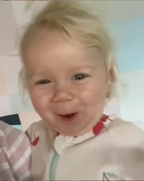 The video, which The Project host shared on Instagram, shows the beautiful blonde bub absolutely loving the chocolate treat.