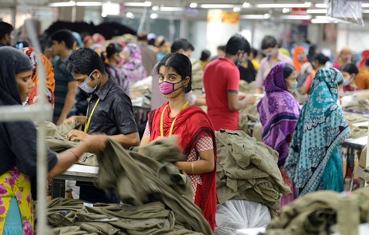 A textile factory in Bangladesh.
