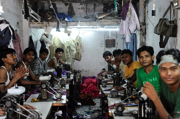 A sweatshop in India.