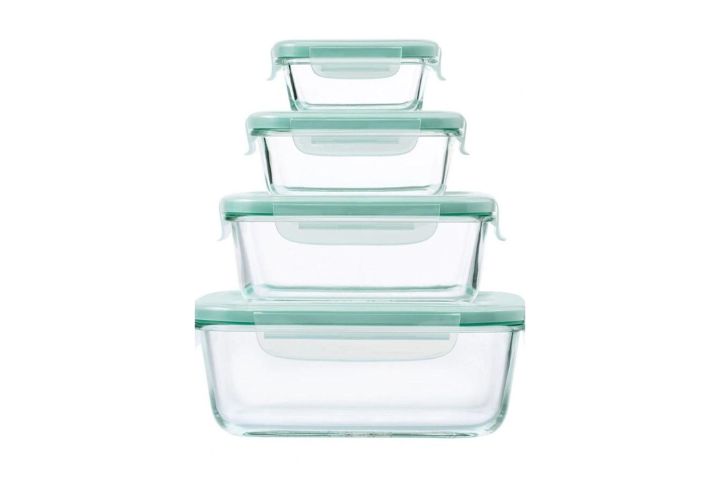OXO Good Grips 4-Piece Smart Seal Glass Rectangular Container Set