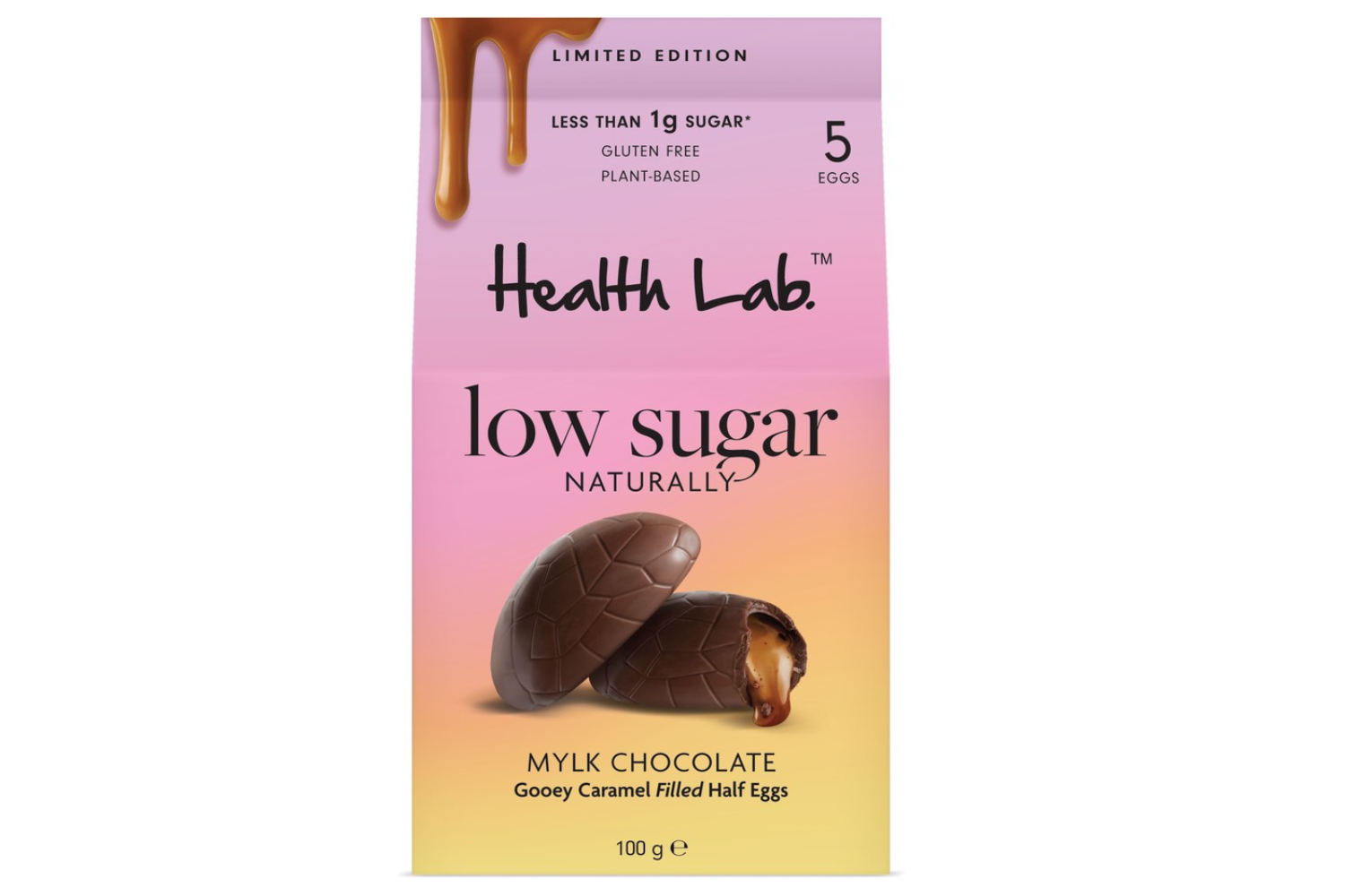 Health Lab Vegan Low Sugar Half Eggs With Gooey Caramel