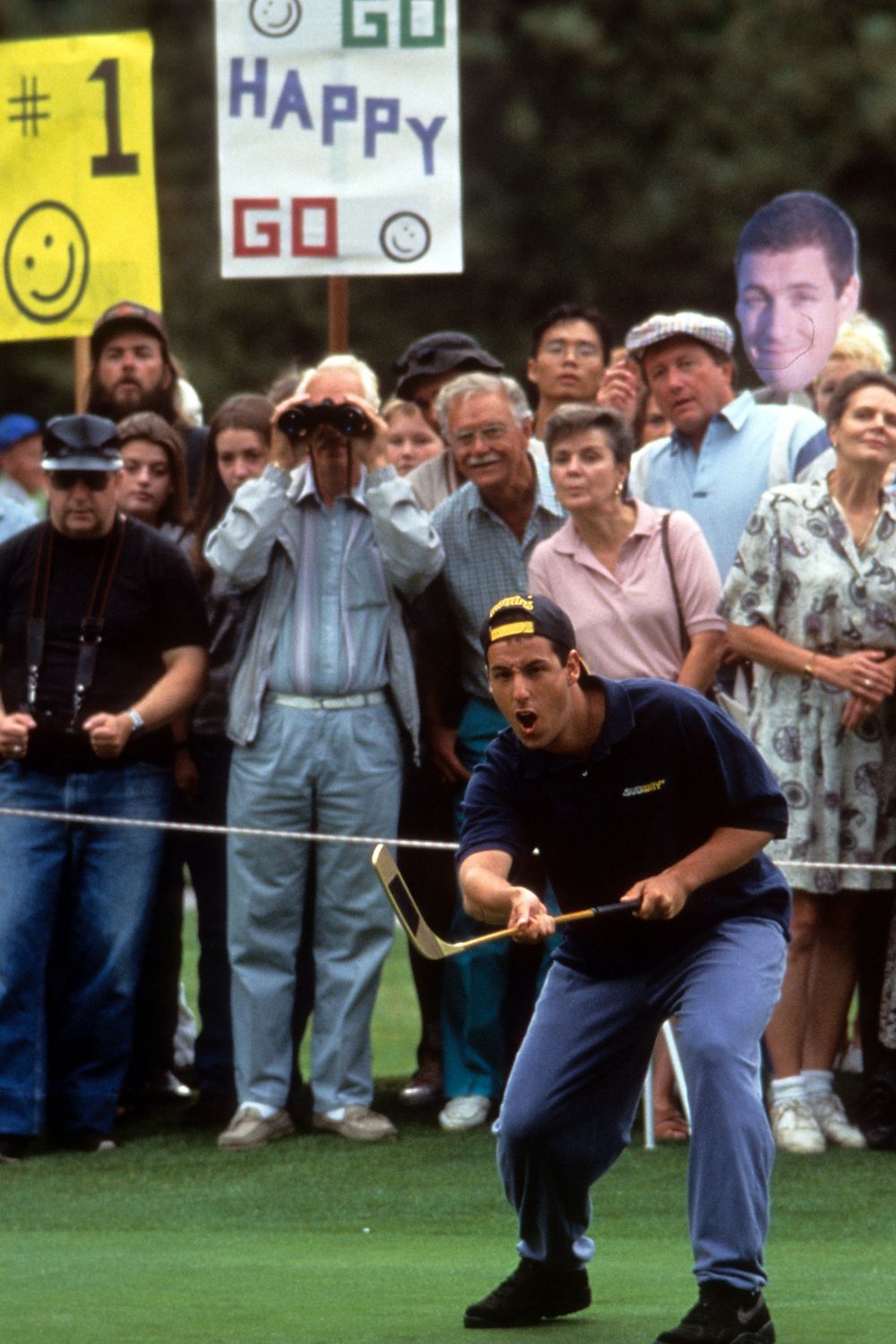 adam sandler in happy gilmore playing golf