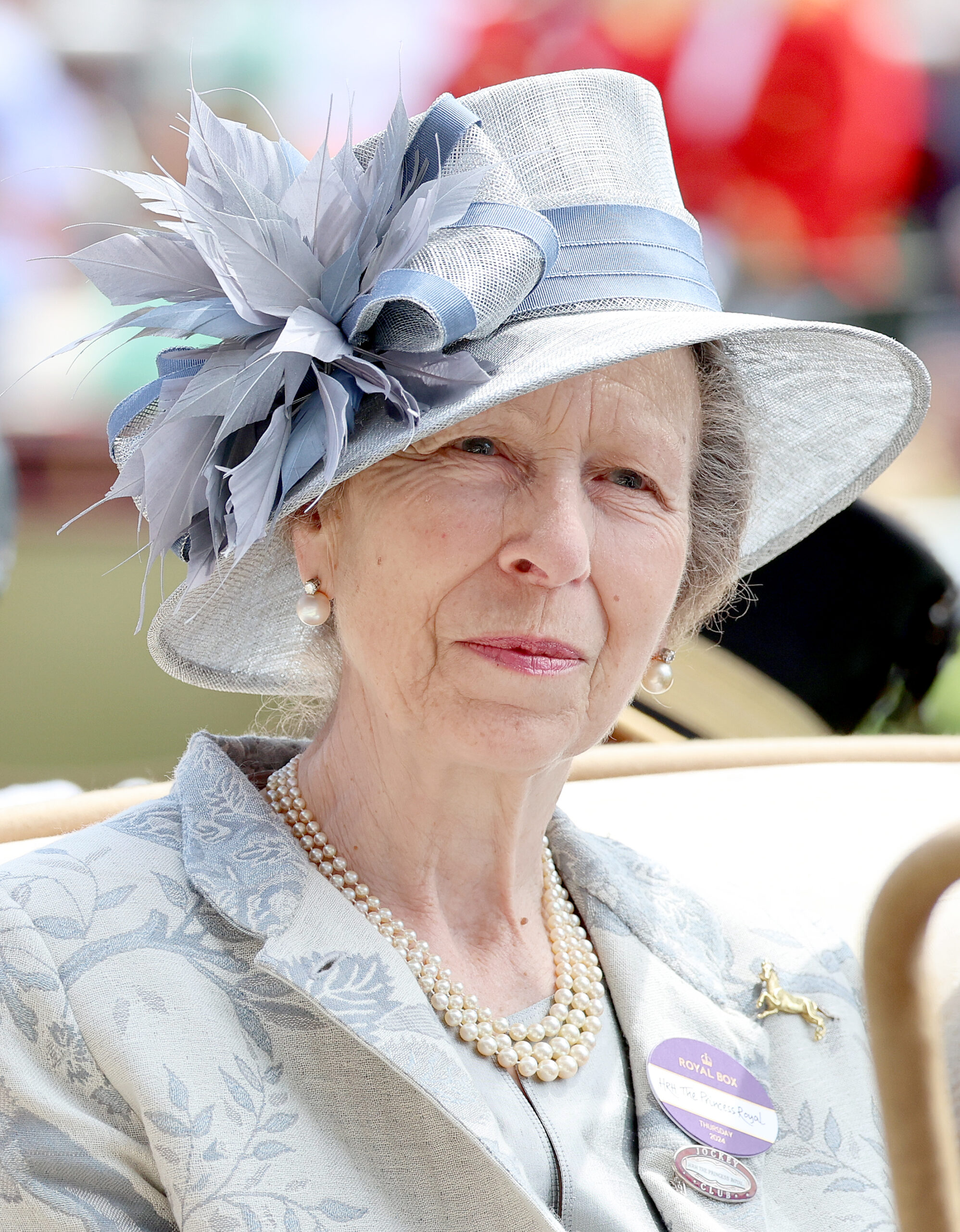 ASCOT, ENGLAND - JUNE 20: Princess Anne, The Princess Royal attends day three of Royal Ascot 2024 at Ascot Racecourse on June 20, 2024 in Ascot, England. (Photo by Chris Jackson/Getty Images)