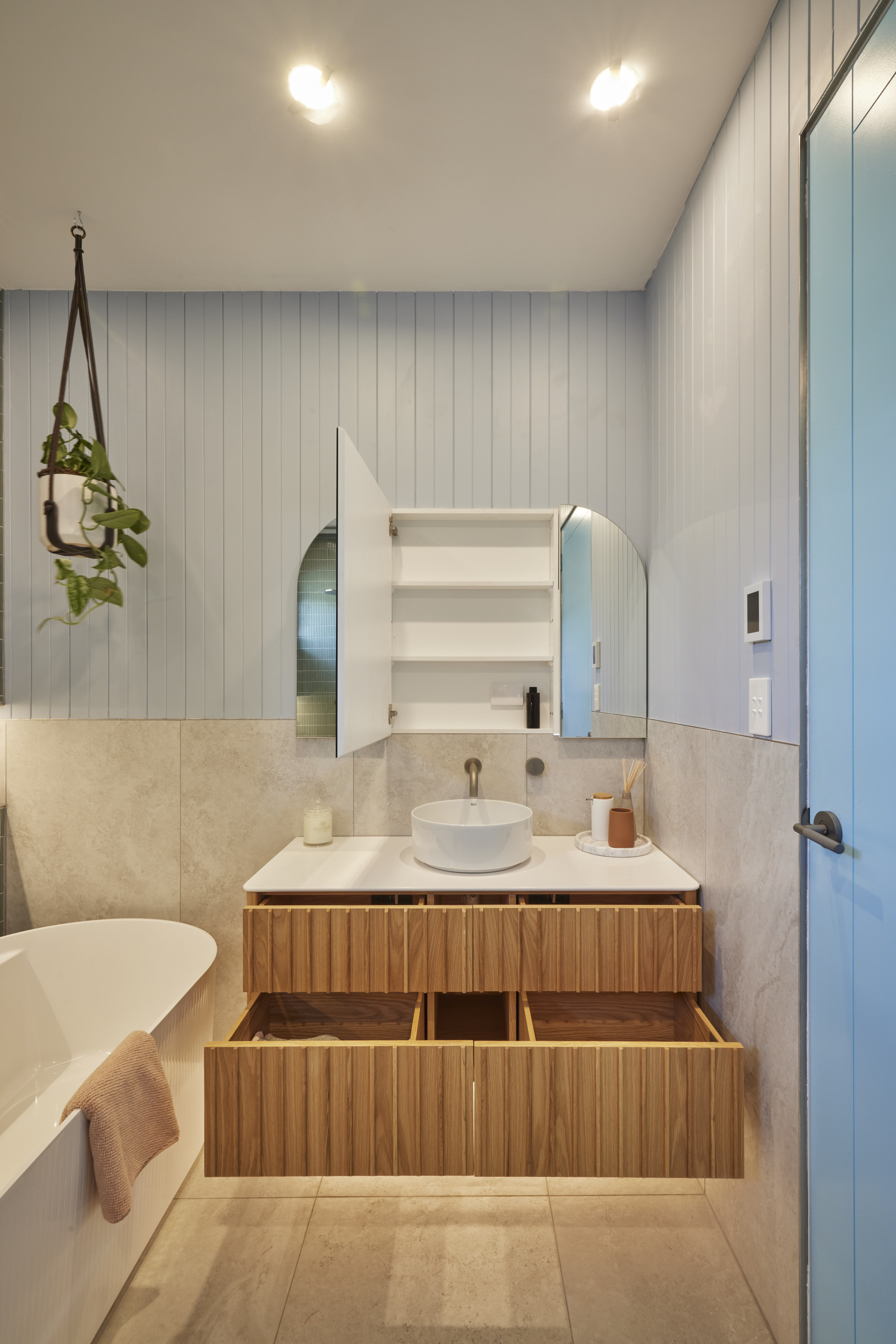 week one guest bathroom room reveal the block 2024 ricky and haydn