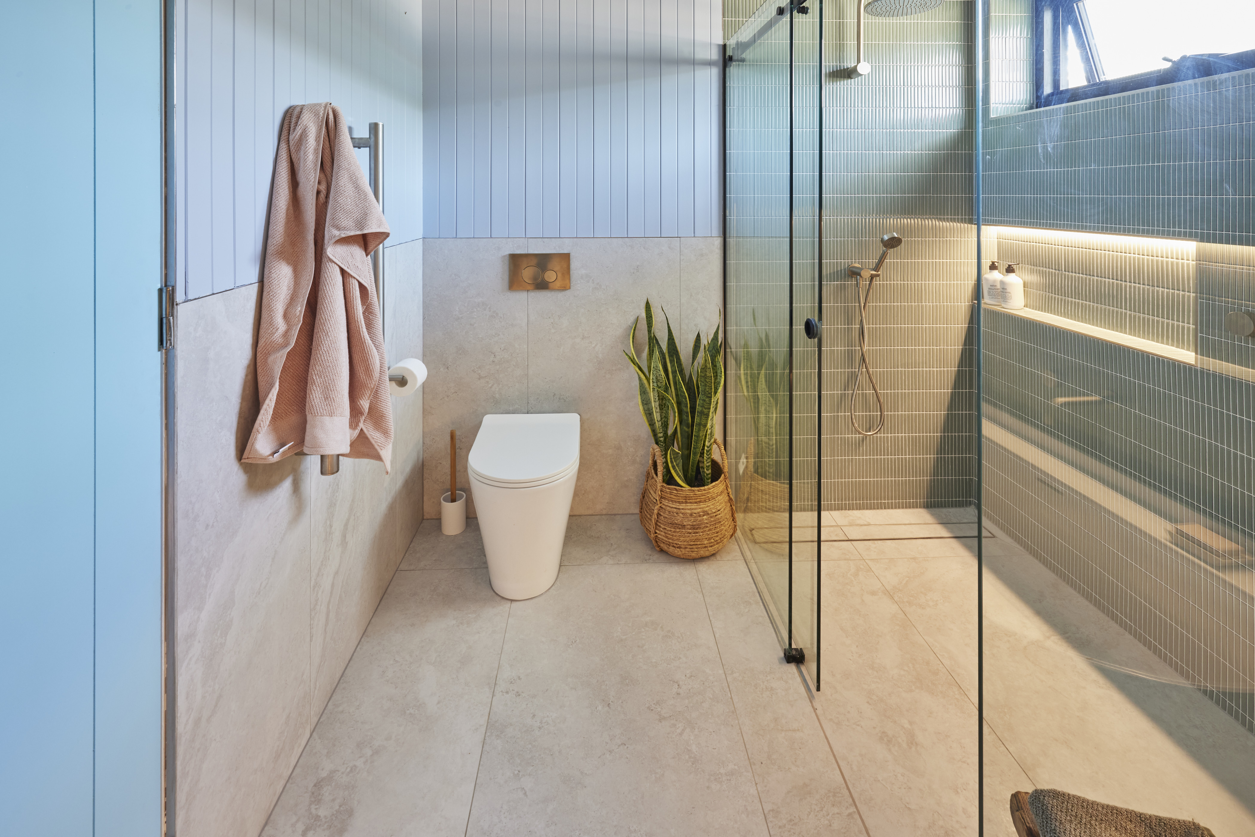 week one guest bathroom room reveal the block 2024 ricky and haydn