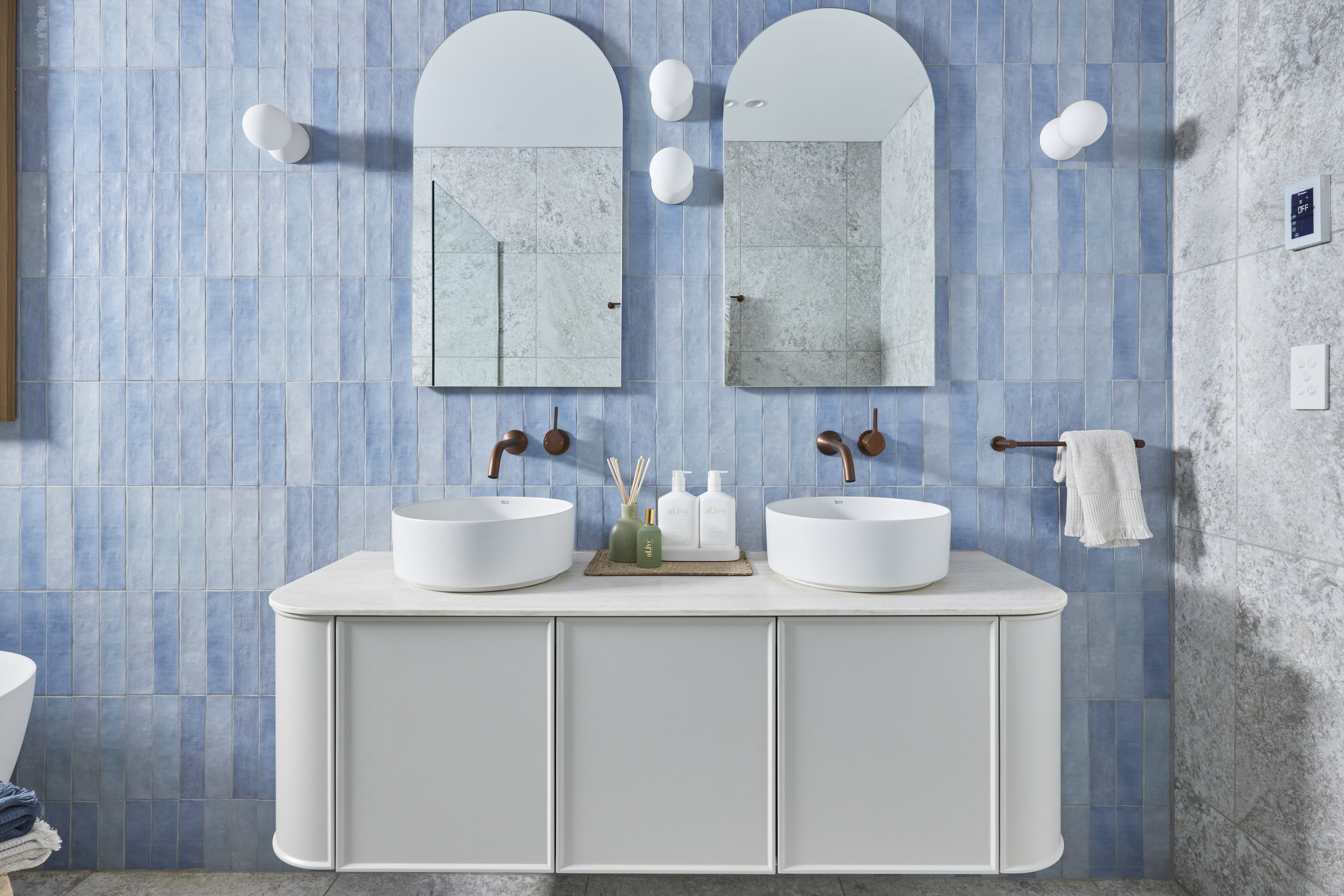 week one guest bathroom room reveal the block 2024 kristian and mimi