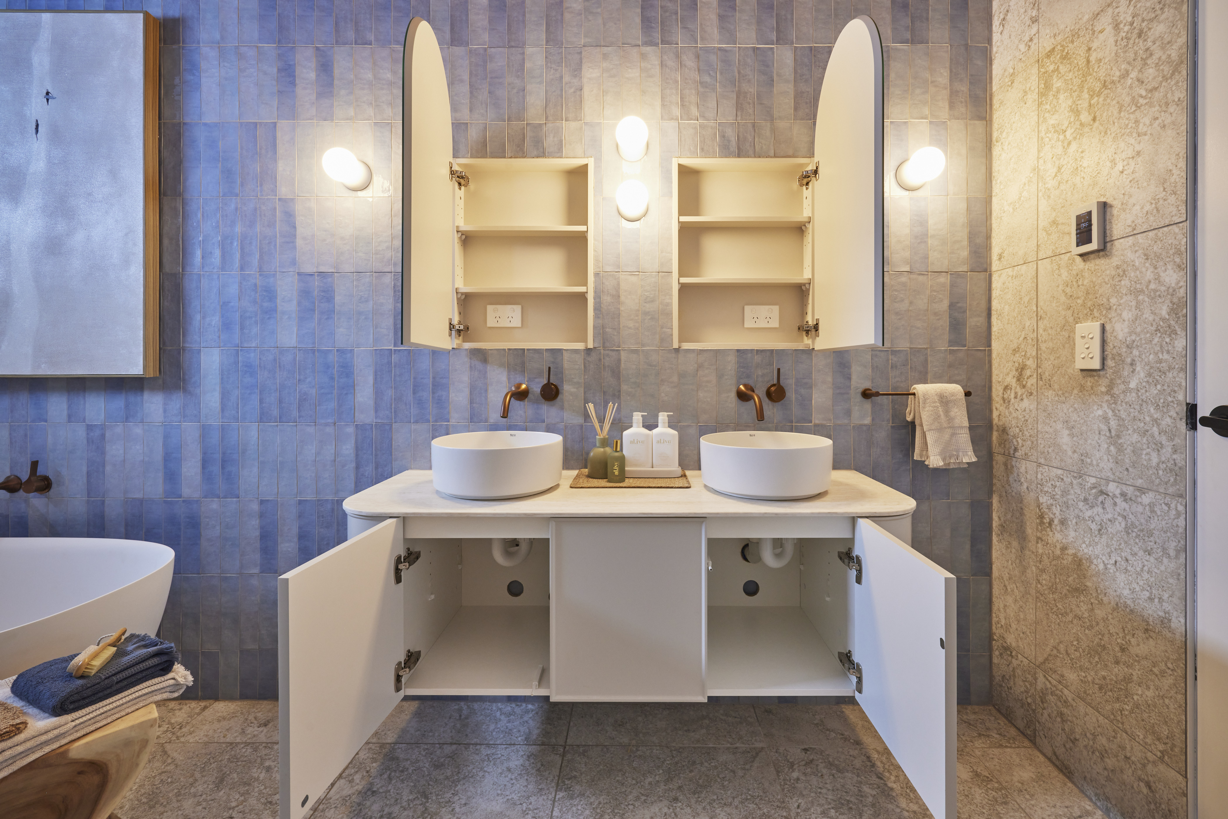 week one guest bathroom room reveal the block 2024 kristian and mimi