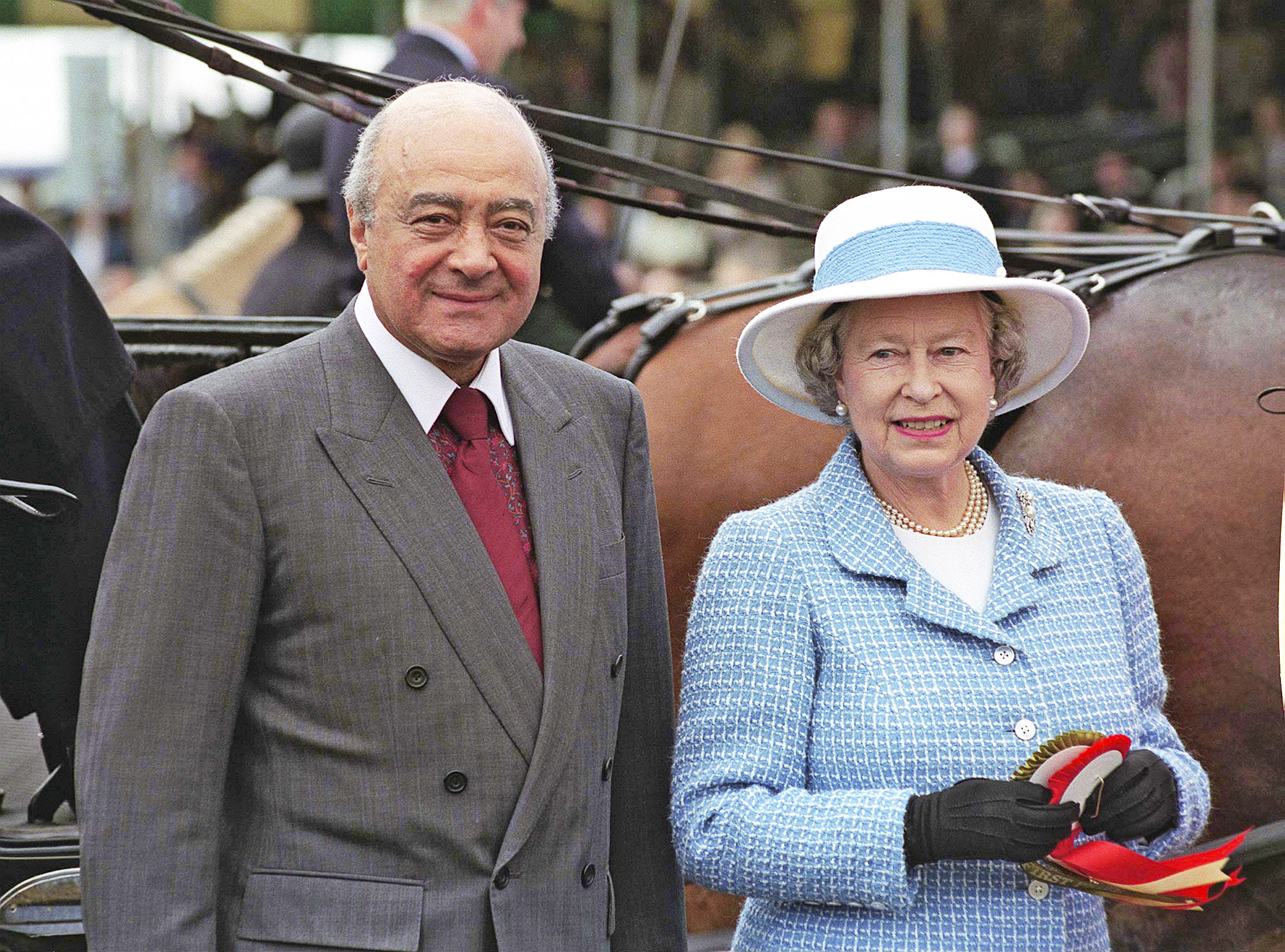 Mohamed Al Fayed and Queen Elizabeth II