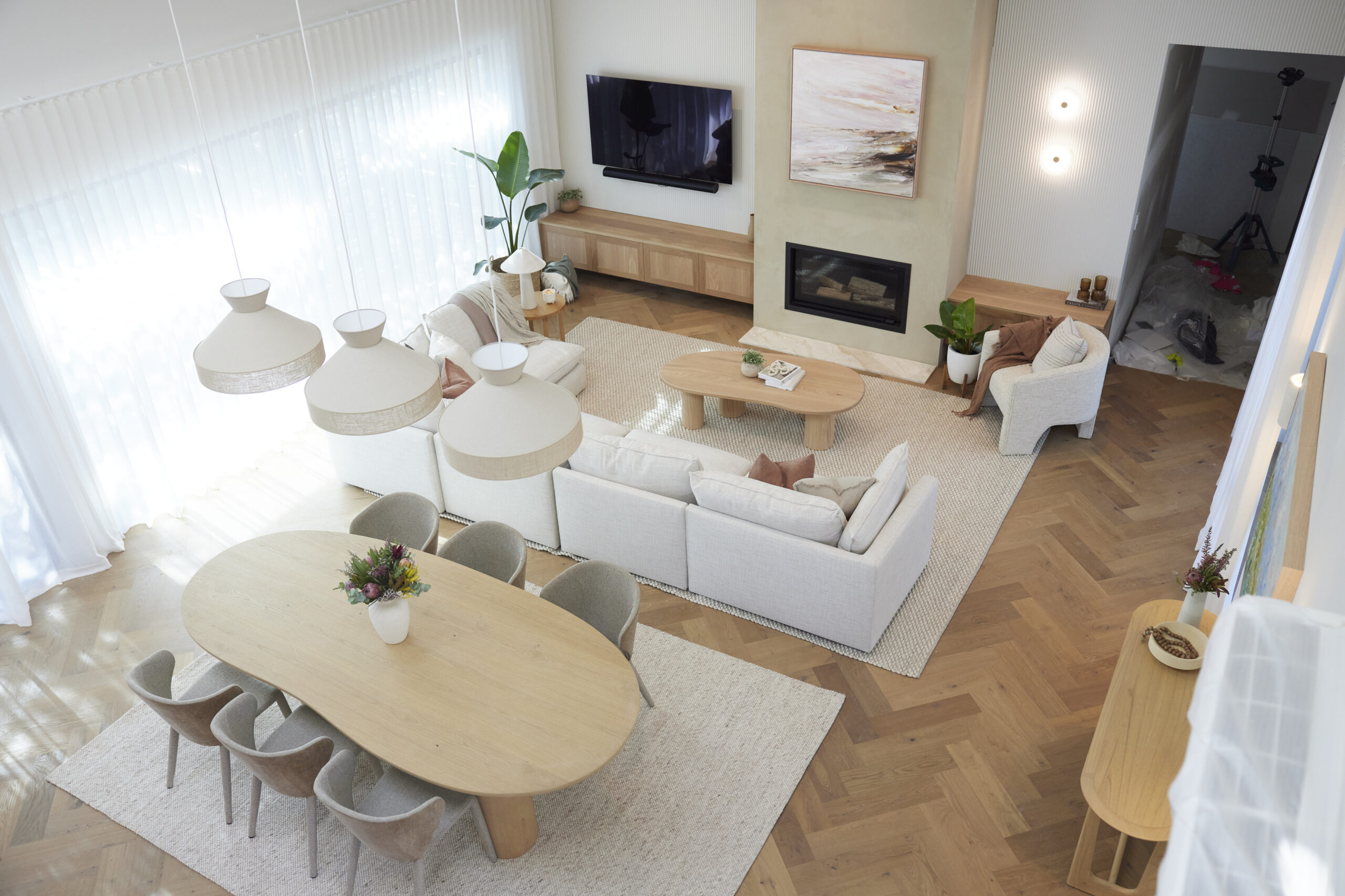 the block 2024 room reveals week 8 living dining maddy and charlotte