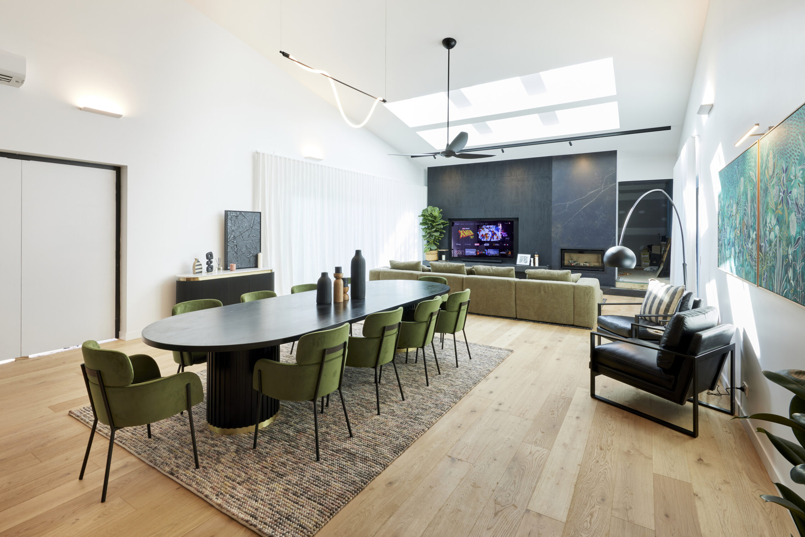 the block 2024 room reveals week 8 living dining kylie and brad