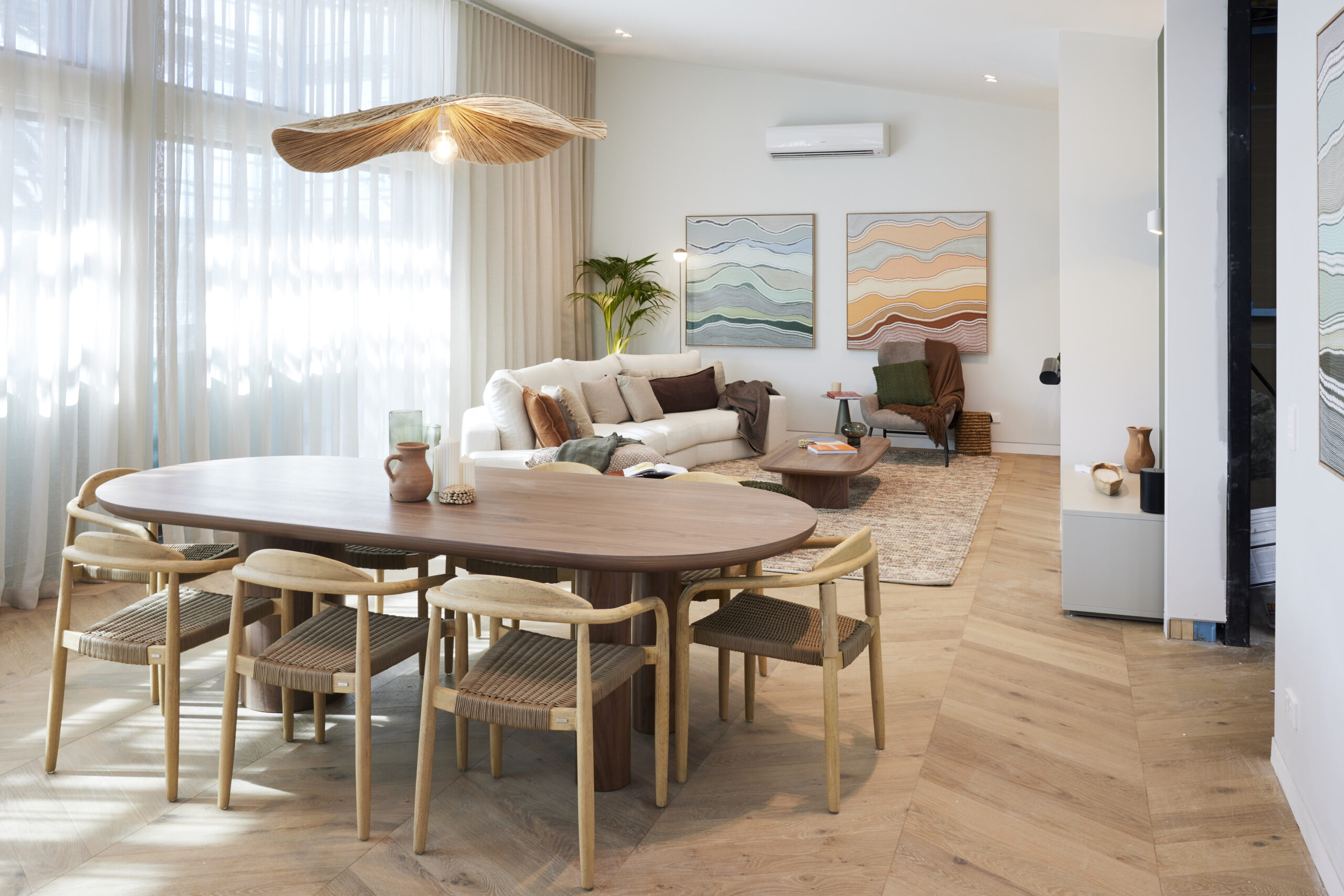 the block 2024 room reveals week 8 living dining kristian and mimi