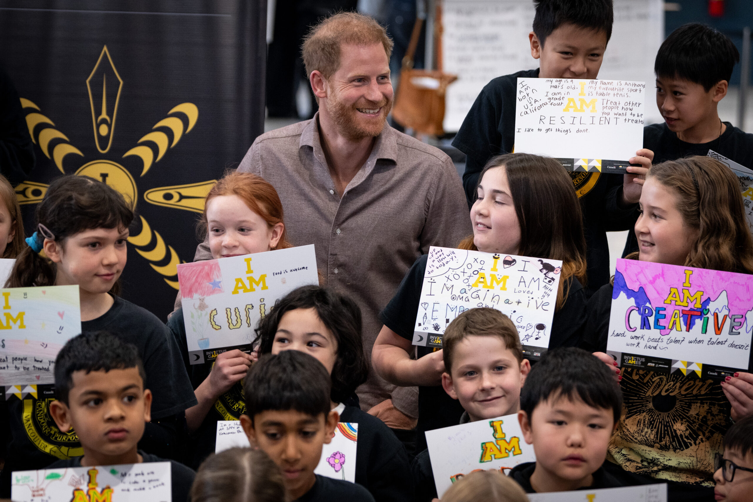 Prince Harry with children
