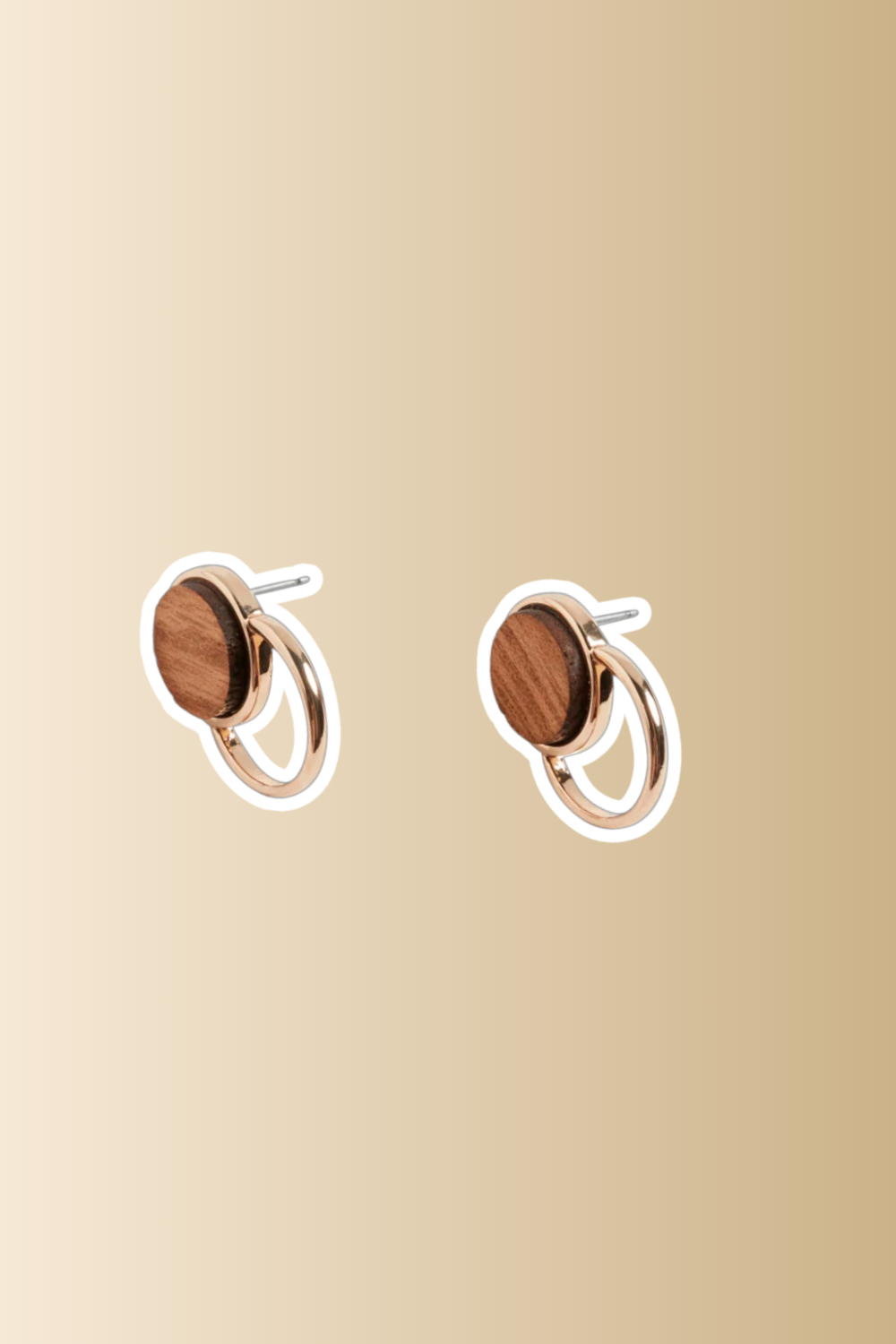brown and gold earrings 
