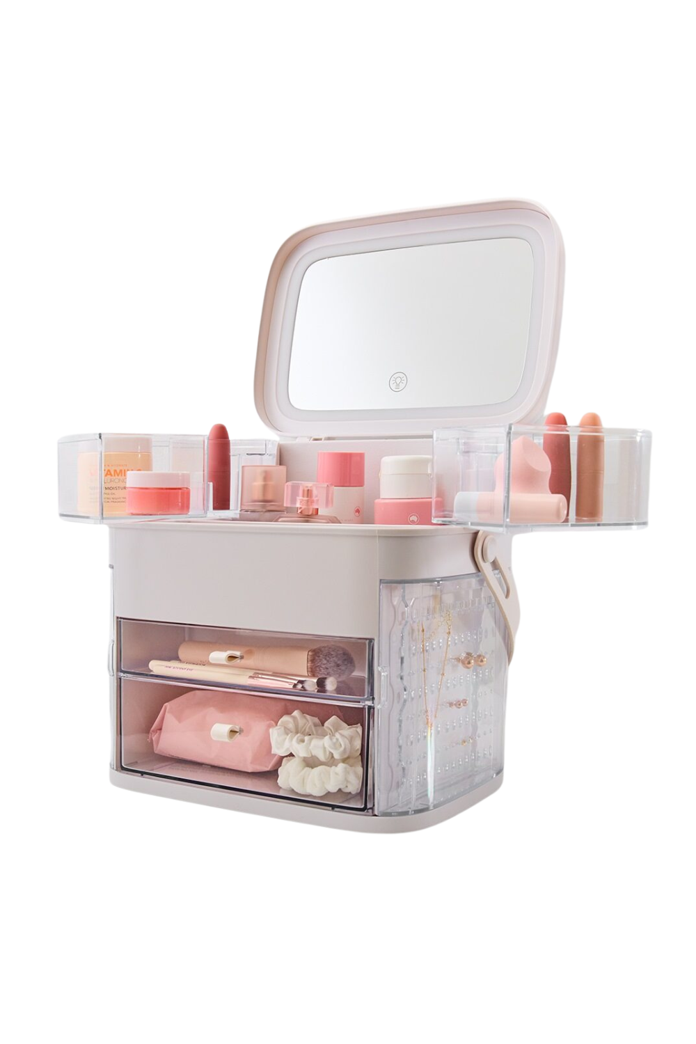 kmart cosmetic storage caddy with built in mirror