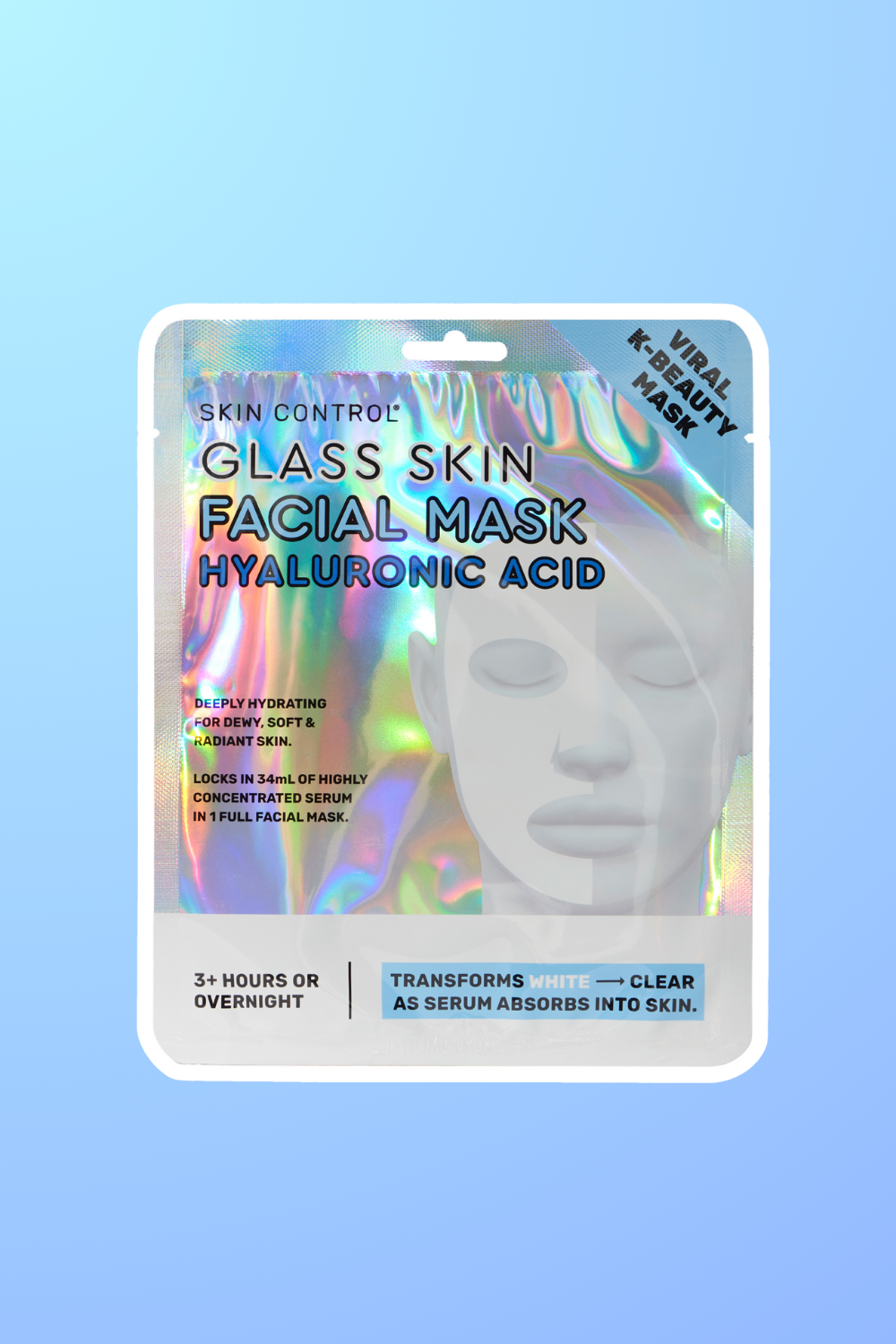 Skin Control Glass Skin Facial Mask Hyaluronic Acid 