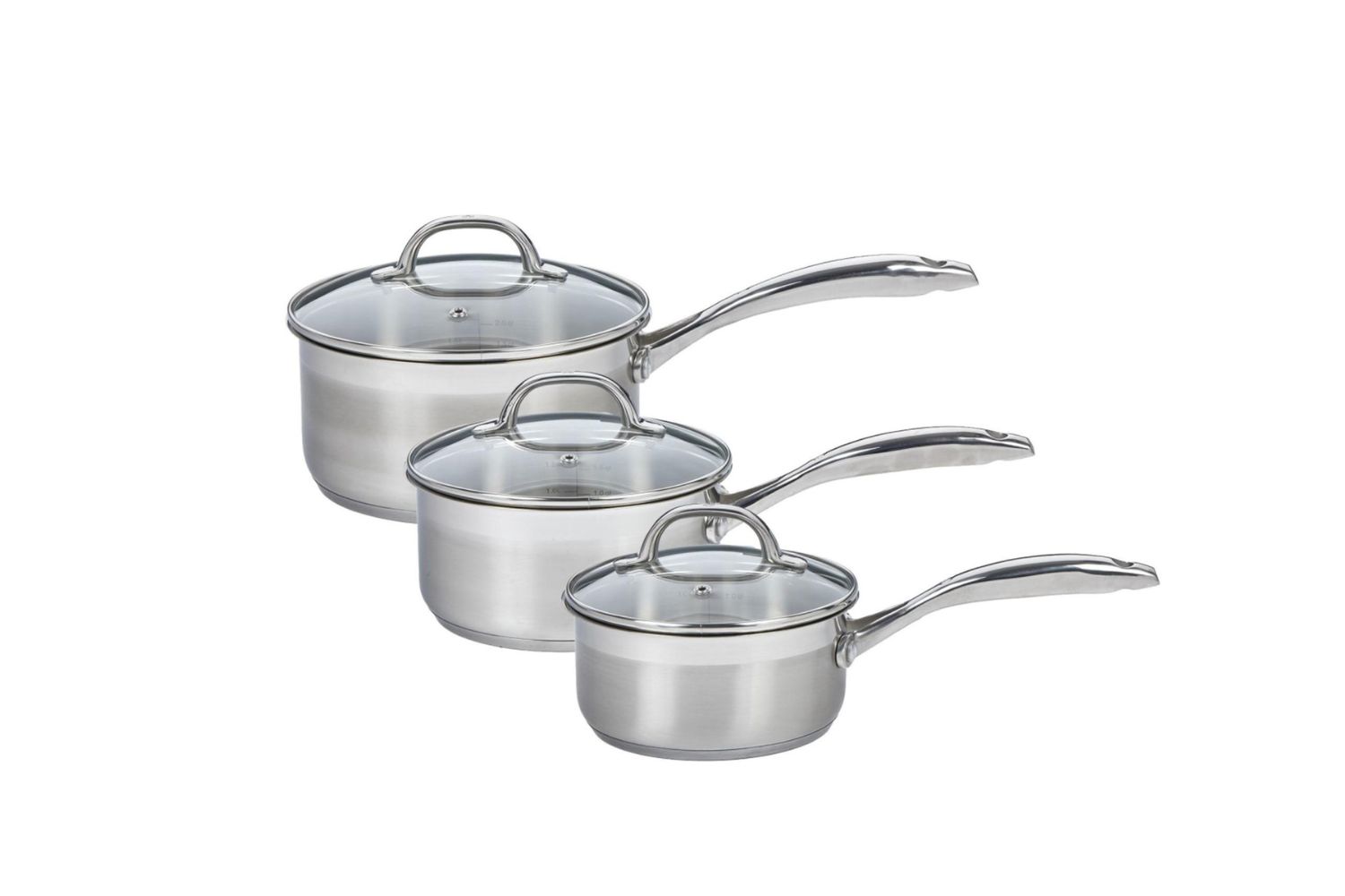 Swiss Diamond Premium Steel 3 Piece Saucepan set 