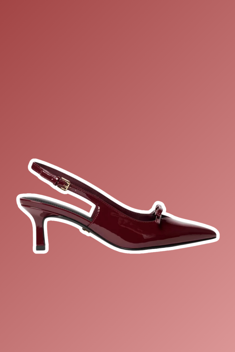 forever new patent slingback heels with bow detail