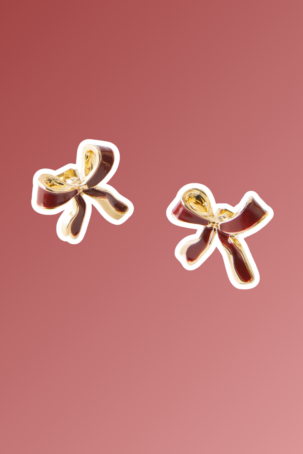 cotton on bow stud earrings