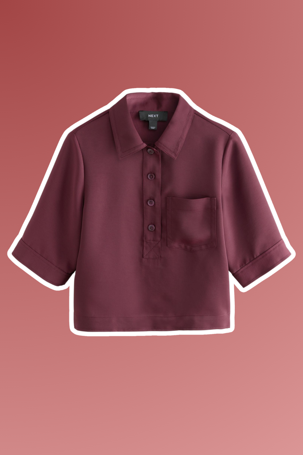next polo style shirt with buttons and pocket detail
