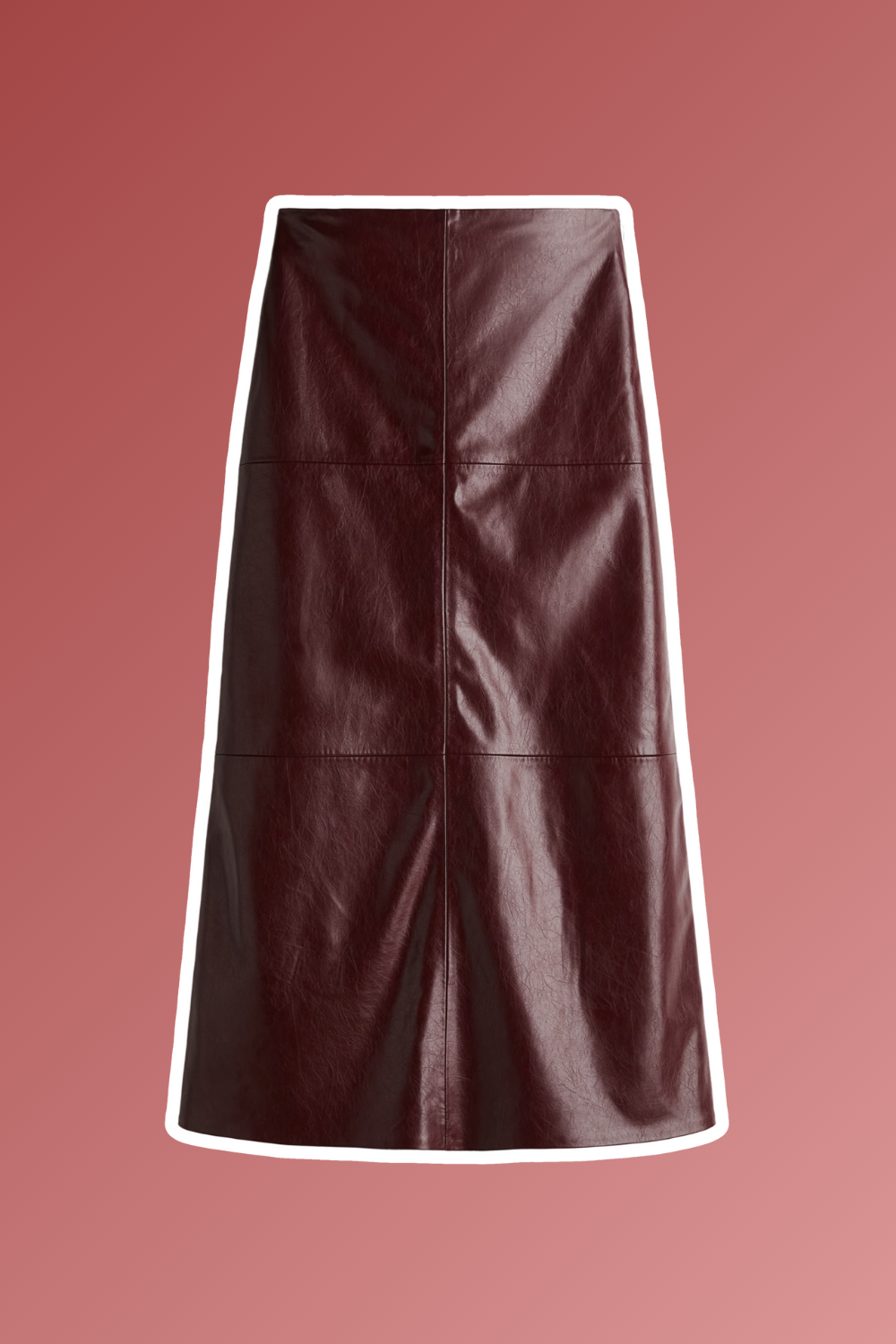 H&M coated midi skirt