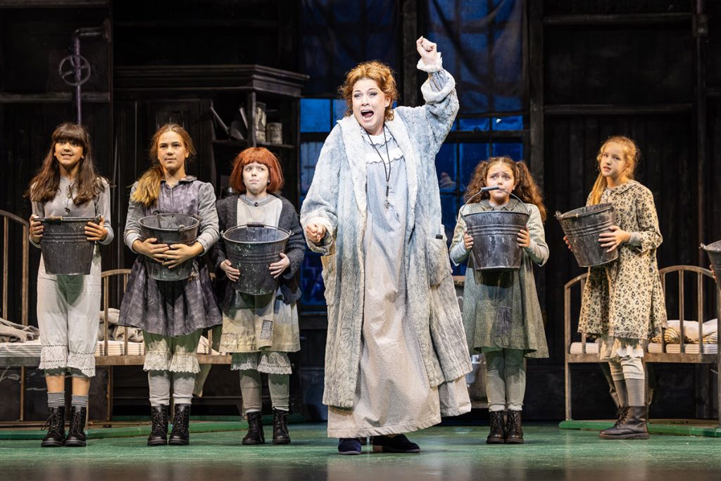 Miss Hannigan and orphans
