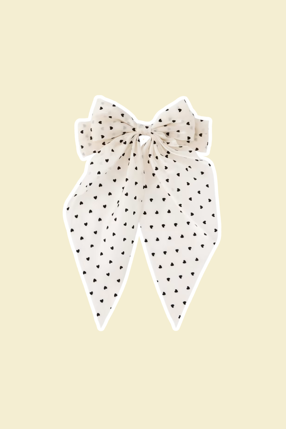 kmart heart print hair bow clip