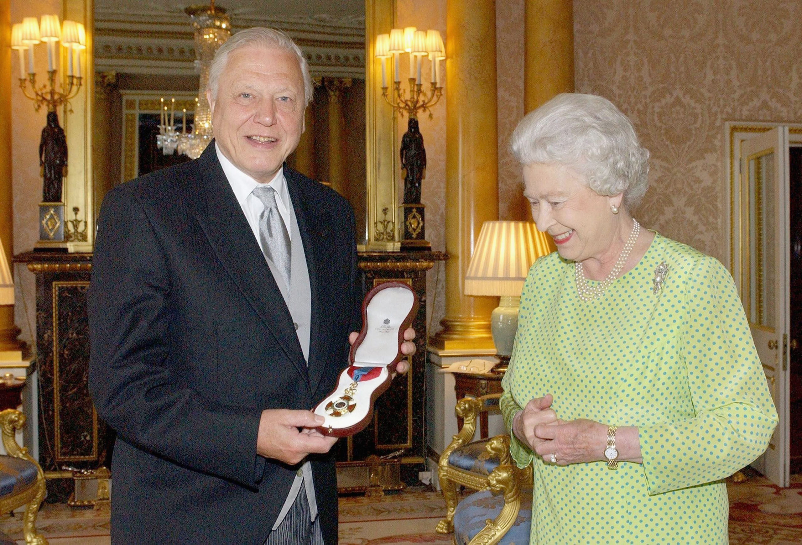David Attenborough and Queen Elizabeth II
