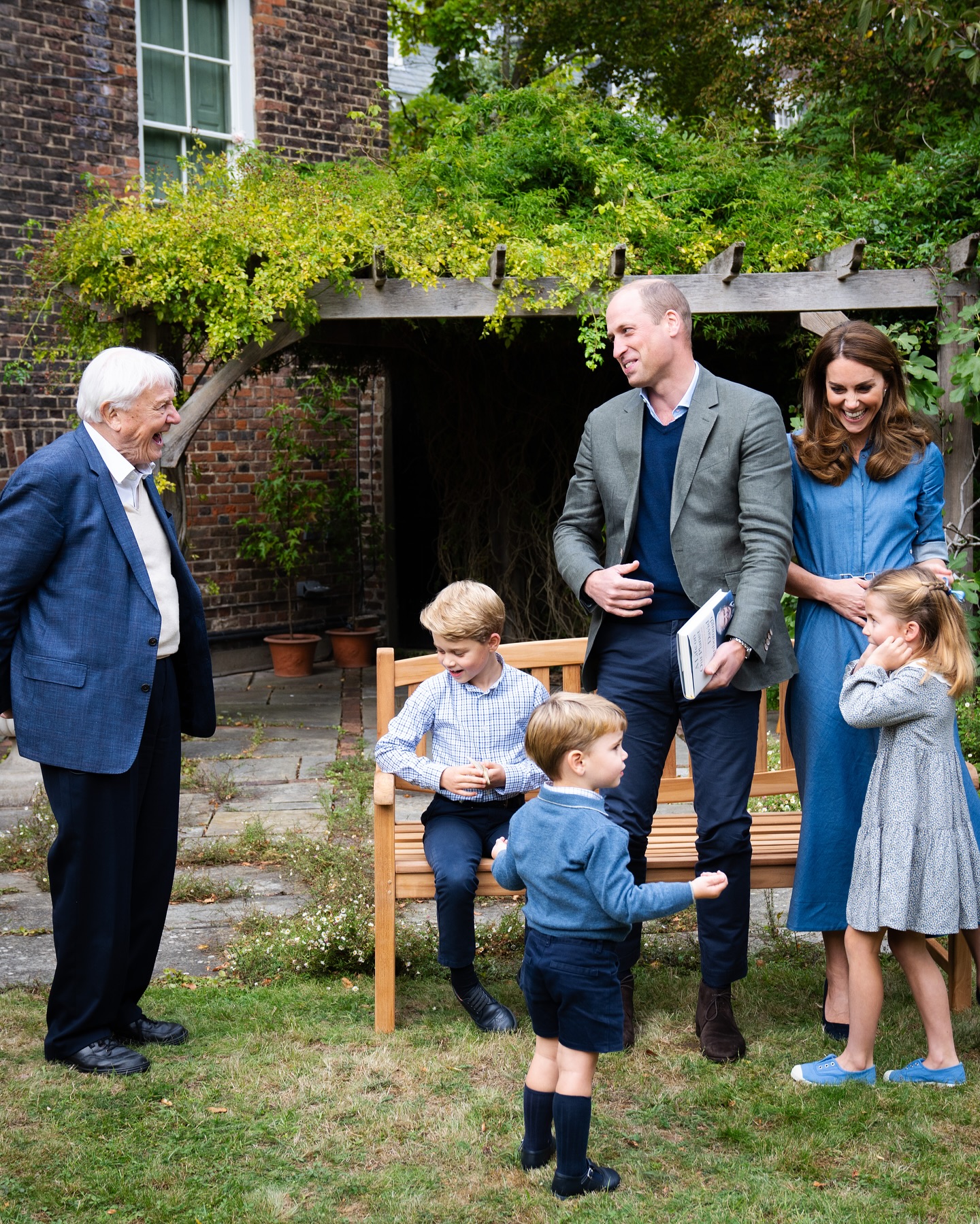 David Attenborough Prince William Princess Kate family 