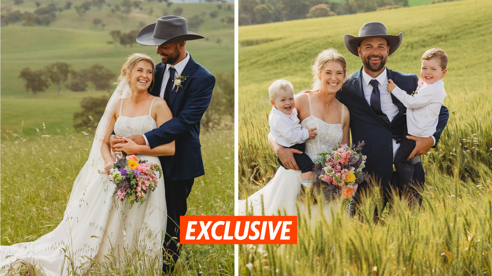 FWAW’s Brad and Clare are married! Couple say “I do” in rustic farm wedding
