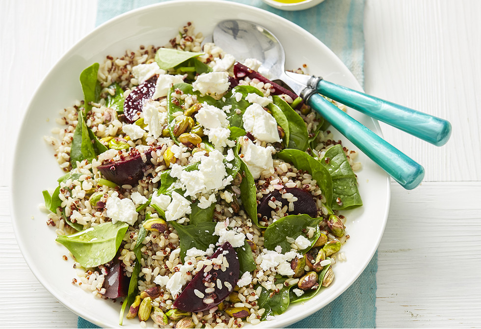 Rice and Quinoa Salad with Beetroot