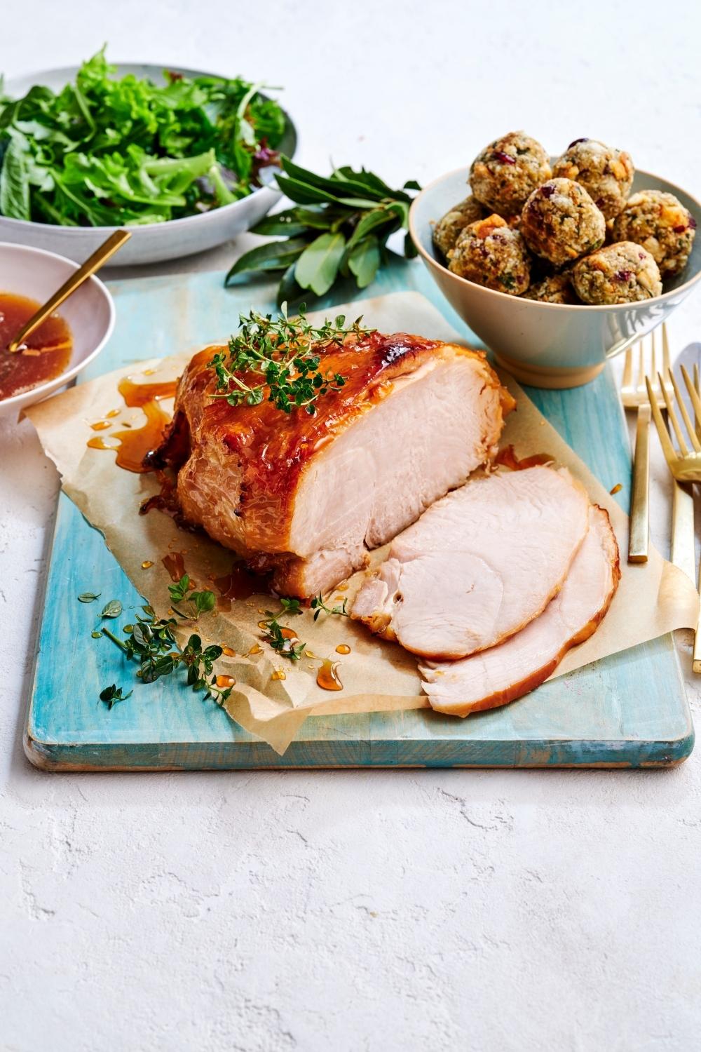 Marmalade Glazed Turkey with Stuffing Balls Recipe New Idea