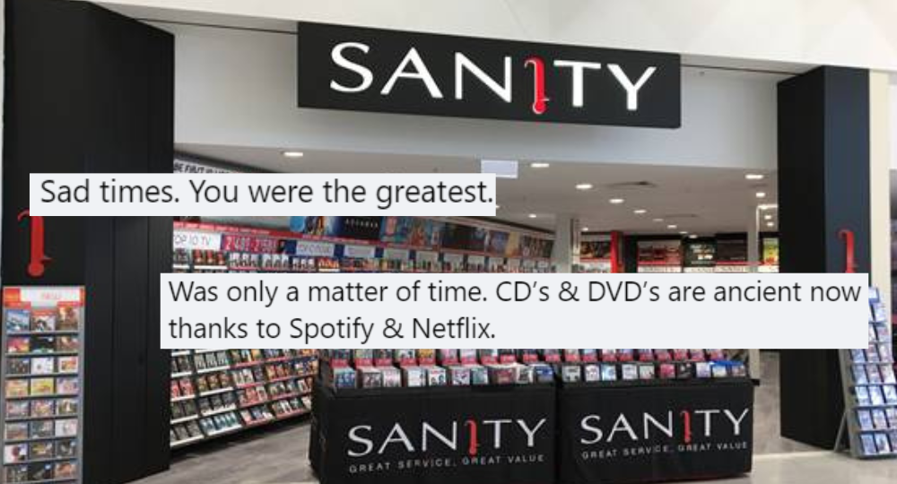 “Sad times” Australians react to news of all Sanity stores closing