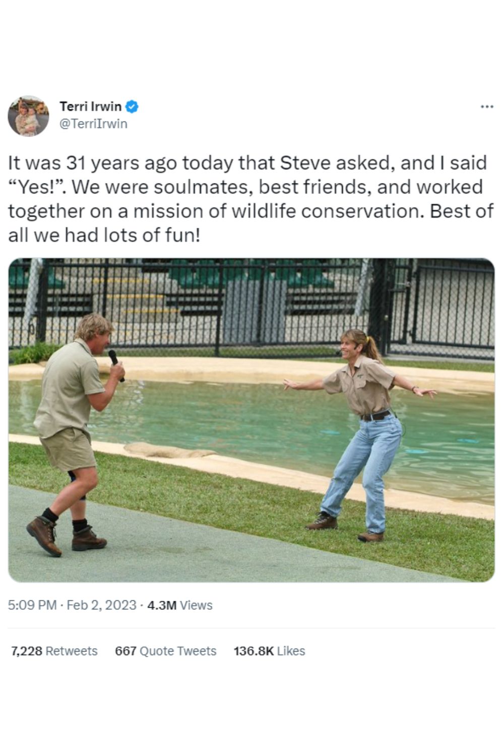 Steve and Terri Irwin's 31st Wedding Anniversary Commemorated | New Idea