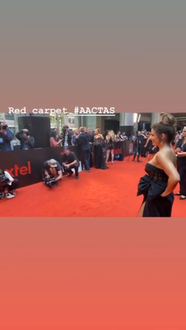 Ada Nicodemou and Adam Rigby cuddle up at the AACTA Awards | New Idea